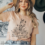 🔮 We Are the Granddaughters of the Witches They Could Not Burn – Women’s Witchy Crystal Graphic Tee ✨ Spiritual Feminist Shirt • Mystic Empowerment Top 🖤🌙