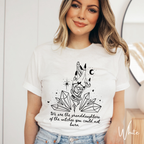 🔮 We Are the Granddaughters of the Witches They Could Not Burn – Women’s Witchy Crystal Graphic Tee ✨ Spiritual Feminist Shirt • Mystic Empowerment Top 🖤🌙