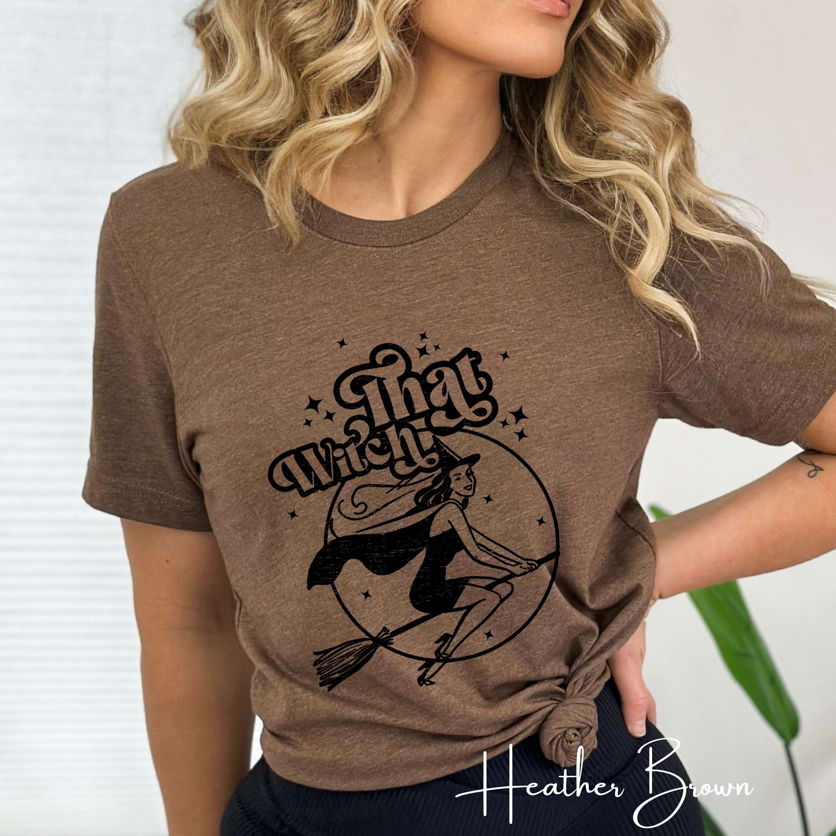 ✨ “That Witch” Vintage 50s Pin-Up Witch Tee – Bella + Canvas 3001 🧹💋✨