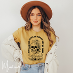 Floral Skull Empowerment Tee – Bella + Canvas 3001 | “You’re Not Alive to Please These Motherf*ckers”  Bella Canvas Shirt 🌸💀🔥