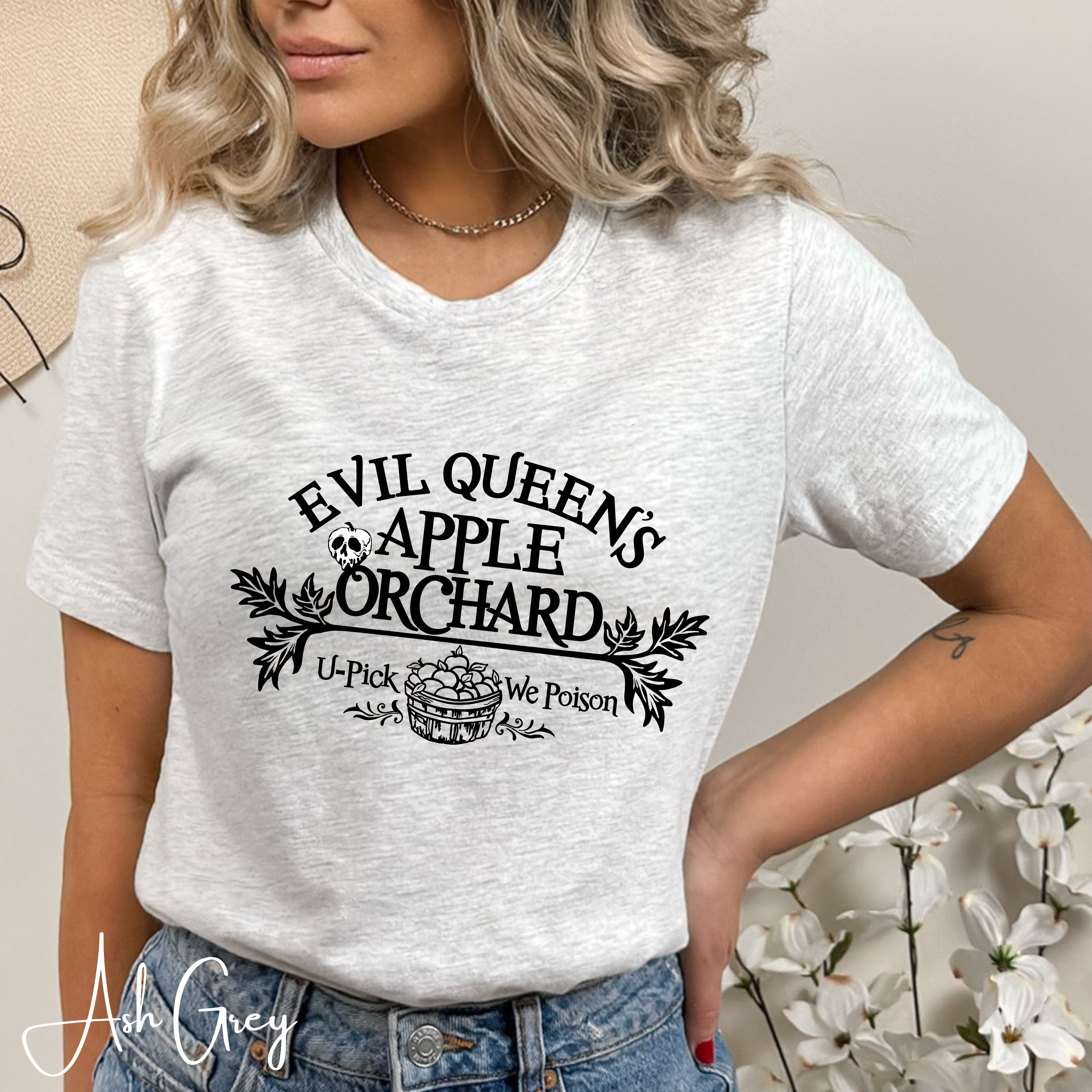 Evil Queens Apple Orchard Tee 🍎💀 | “You Pick ’Em, We Poison ’Em” Fairytale Villain Bella Canvas 3001  T-Shirt