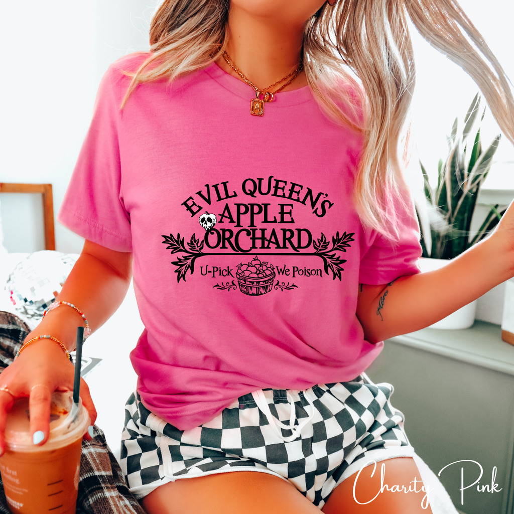 Evil Queens Apple Orchard Tee 🍎💀 | “You Pick ’Em, We Poison ’Em” Fairytale Villain Bella Canvas 3001  T-Shirt
