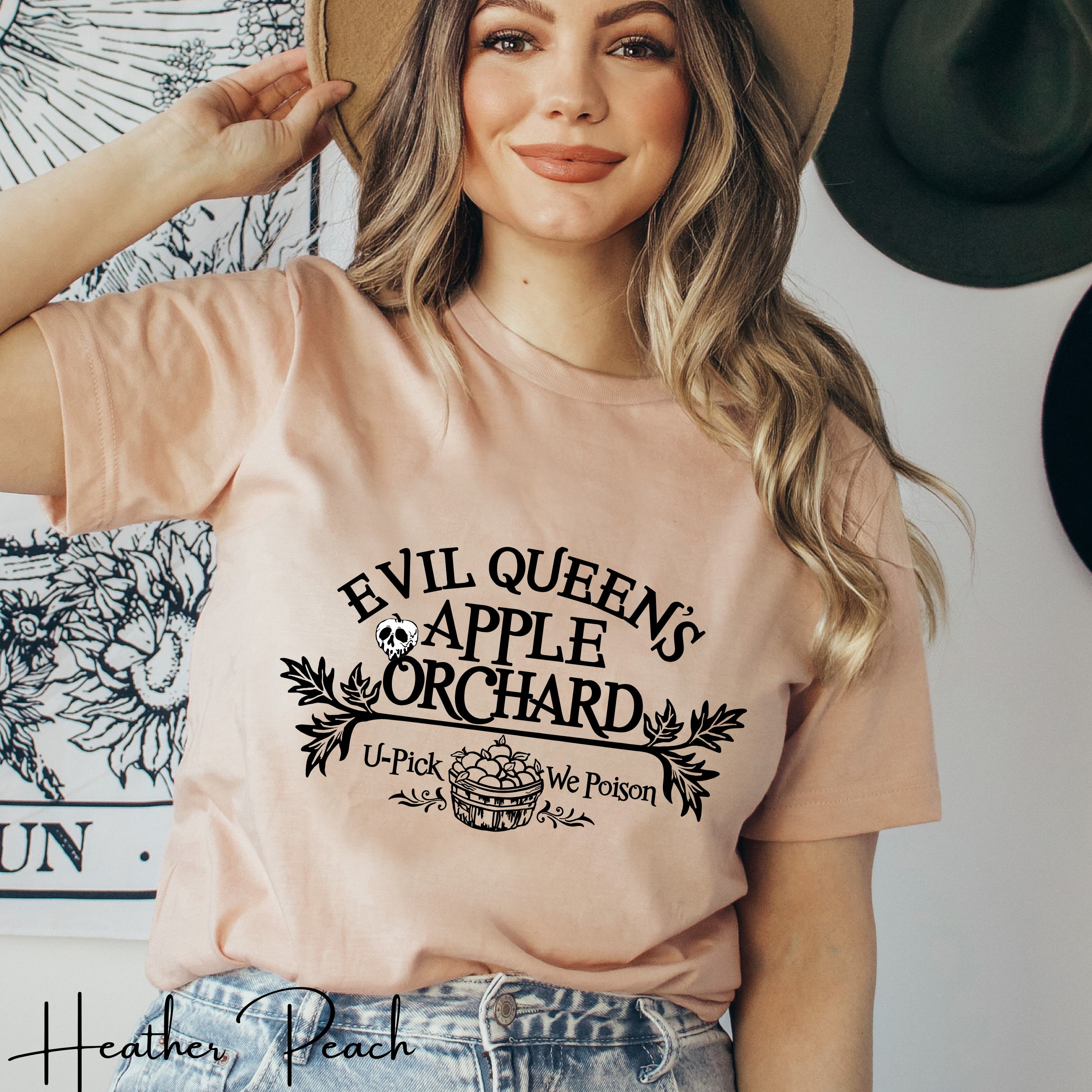 Evil Queens Apple Orchard Tee 🍎💀 | “You Pick ’Em, We Poison ’Em” Fairytale Villain Bella Canvas 3001  T-Shirt