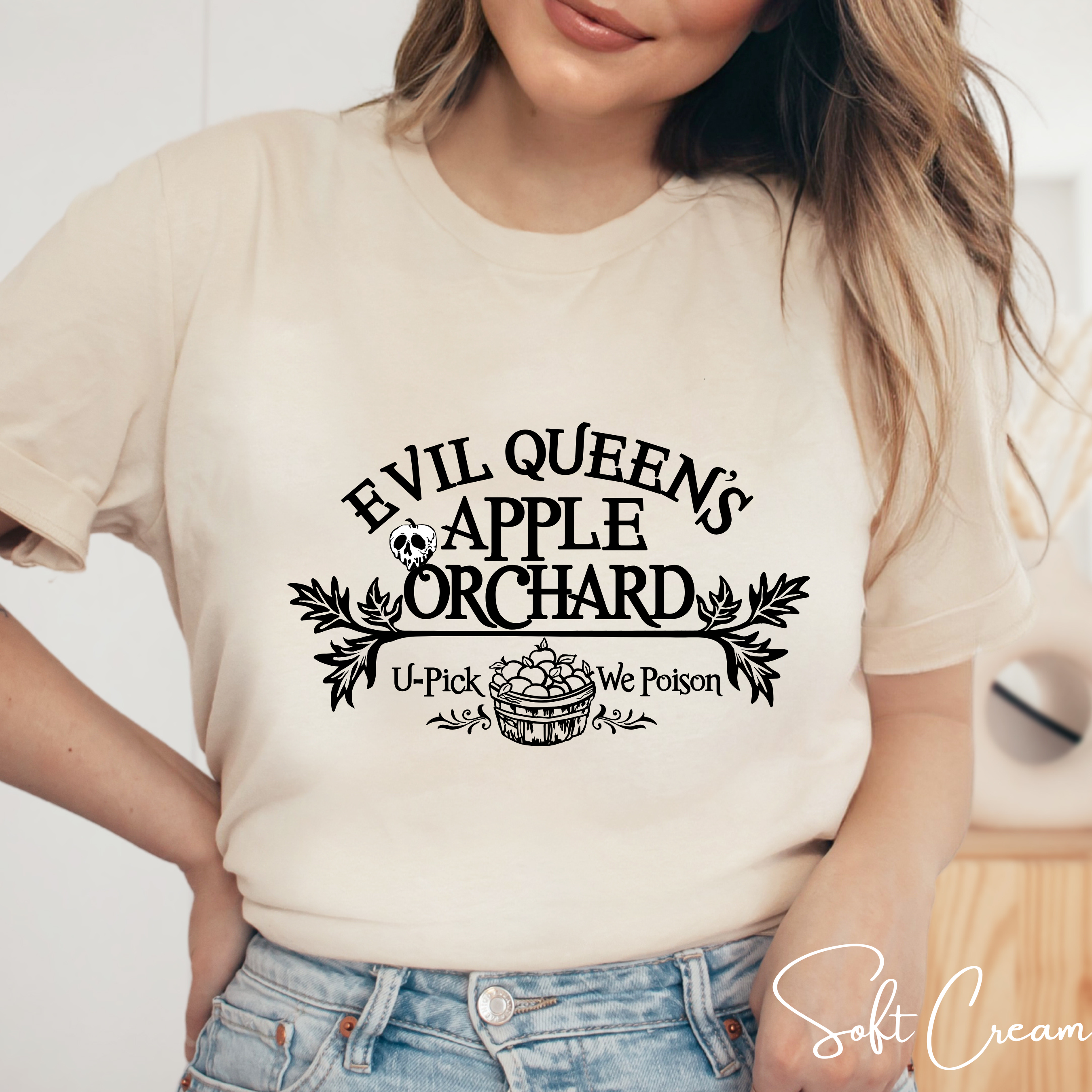 Evil Queens Apple Orchard Tee 🍎💀 | “You Pick ’Em, We Poison ’Em” Fairytale Villain Bella Canvas 3001  T-Shirt