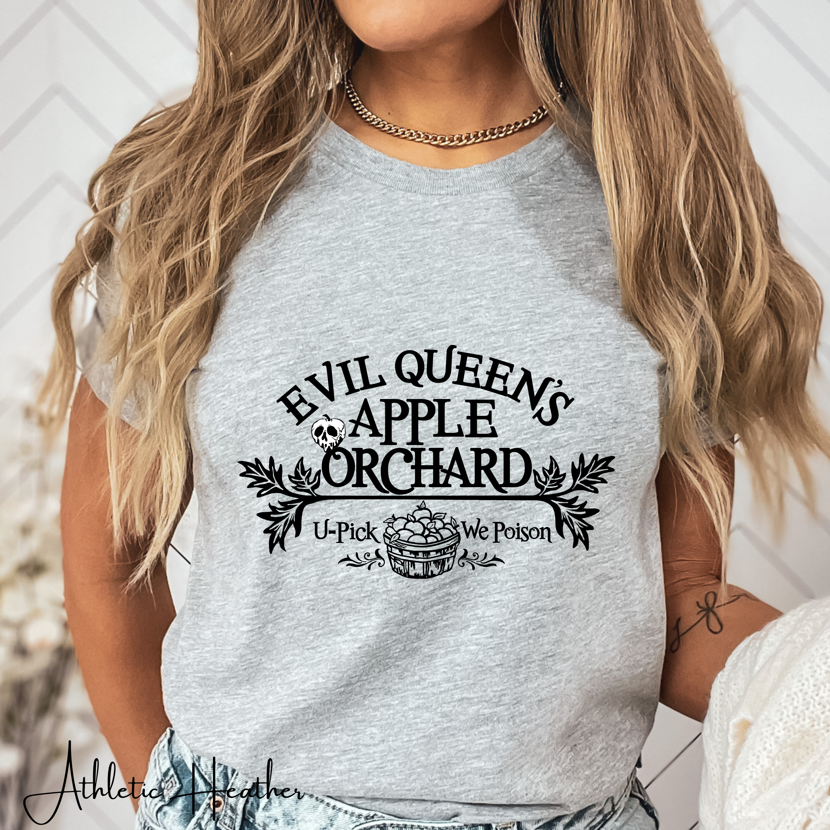 Evil Queens Apple Orchard Tee 🍎💀 | “You Pick ’Em, We Poison ’Em” Fairytale Villain Bella Canvas 3001  T-Shirt