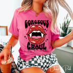 Retro Vampire Lips Tee | Gorgeous Ghoul Horror Graphic Bella Canvas 3001 Tshirt