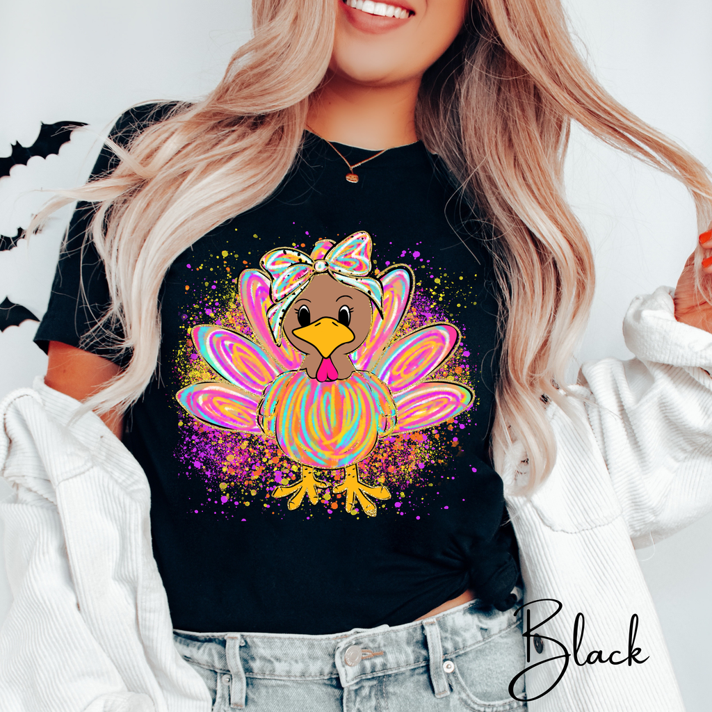 Graffiti Style Turkey Shirt | Thanksgiving Graphic Tee | Bella Canvas 3001