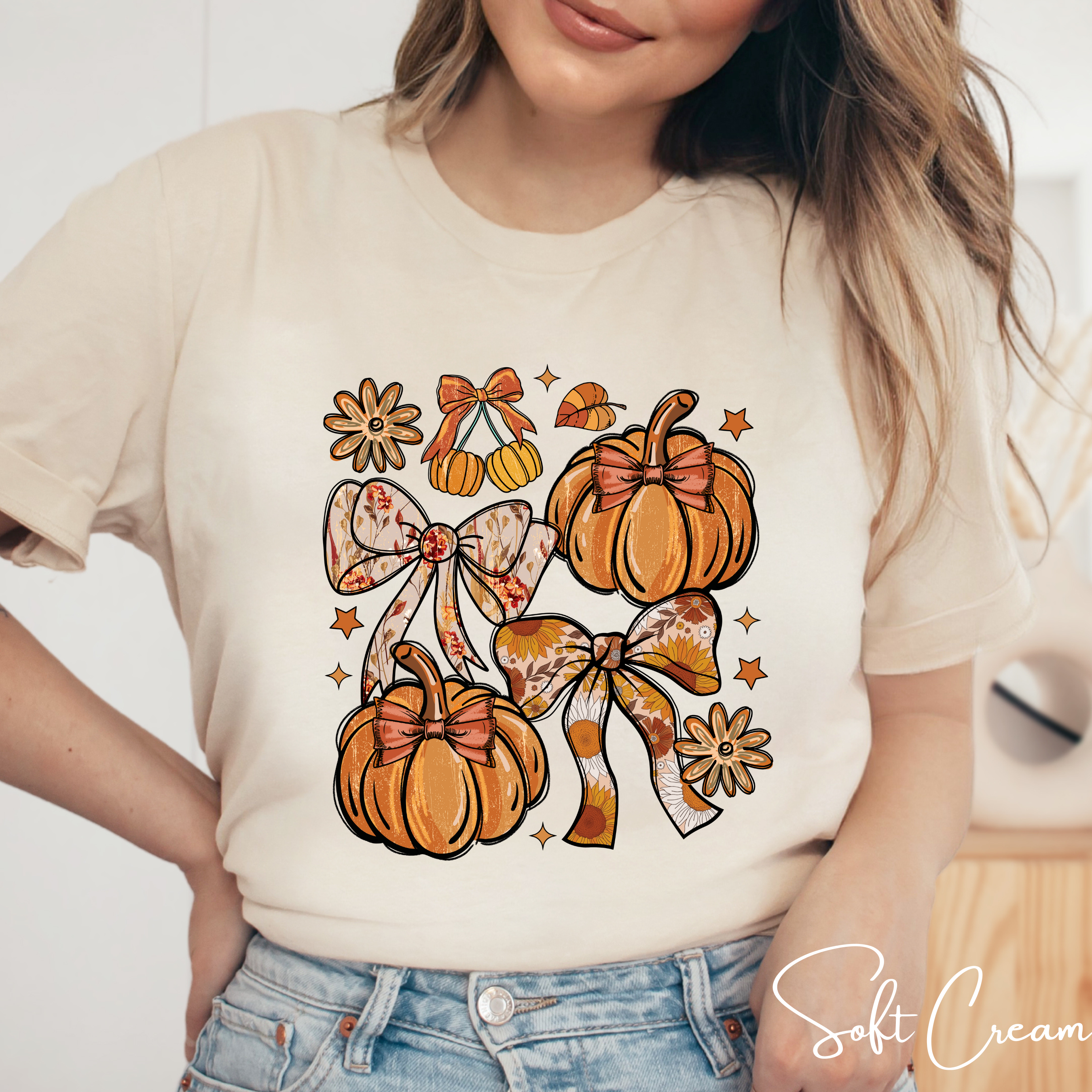 Pumpkin Sketch T-Shirt | Autumn Harvest Bella Canvas 3001 Tshirt