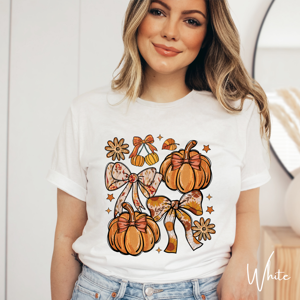 Pumpkin Sketch T-Shirt | Autumn Harvest Bella Canvas 3001 Tshirt