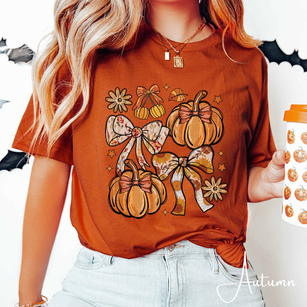 Pumpkin Sketch T-Shirt | Autumn Harvest Bella Canvas 3001 Tshirt
