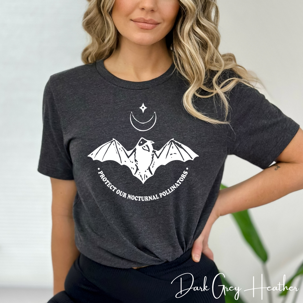 Bat Conservation Shirt | Protect Our Nocturnal Pollinators Bella Canvas 3001 Tee