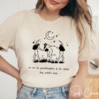 🔥 We Are the Granddaughters of the Witches They Could Not Burn | Women’s Empowerment Witchy Tee ✨ Dancing Sisters Feminist Graphic Shirt 🌙🖤 Bella Canvas 3001 Tshirt