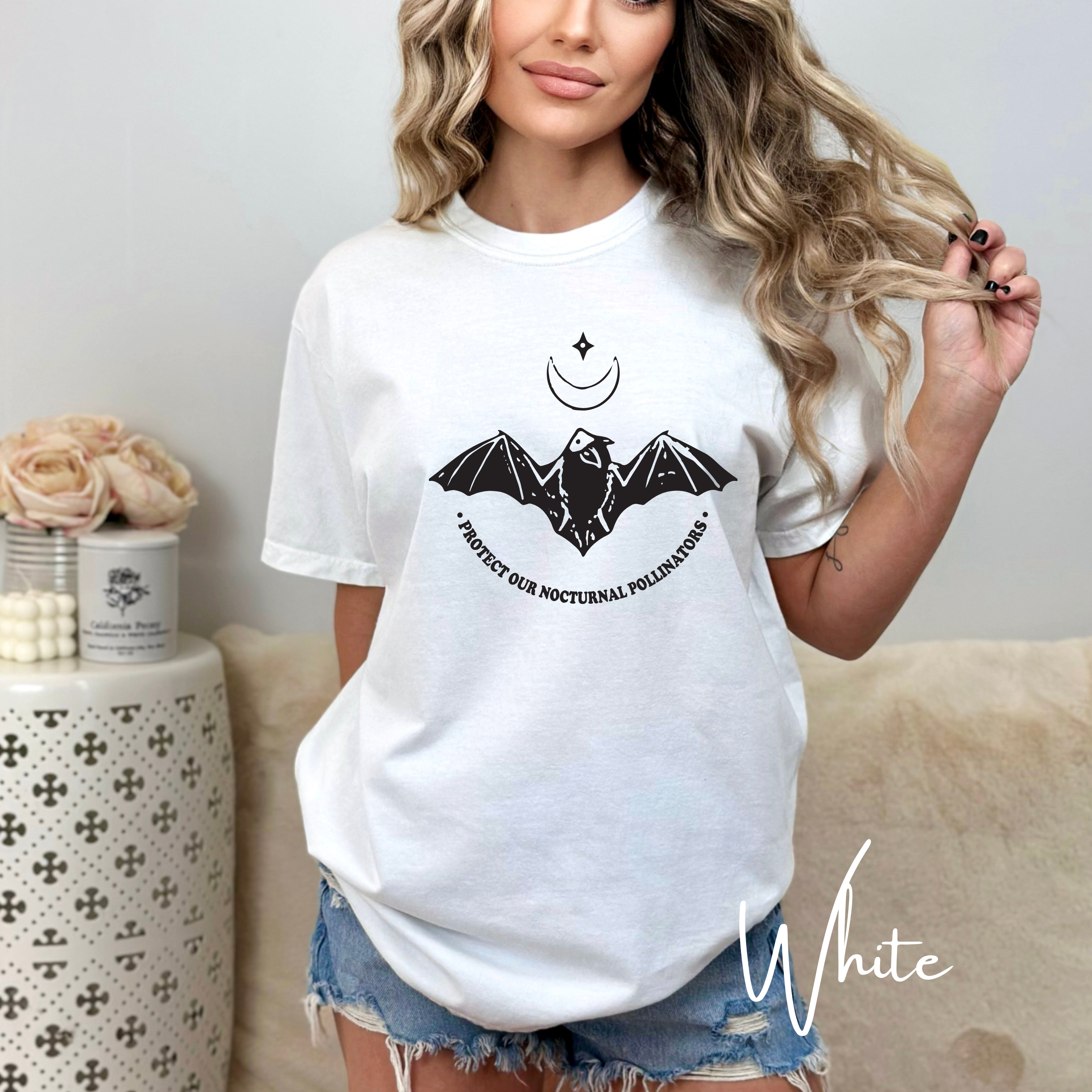 Protect Our Nocturnal Pollinators T-Shirt | Comfort Colors 1717 Bat Conservation Tee