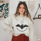 Protect Our Nocturnal Pollinators Sweatshirt 🌙🦇 | Bat &amp; Moon Eco Design | Nature Lover Gildan 18000 Sweatshirt