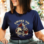 Smoke ’Em If You Got ’Em Graphic Tee | Retro Hot Rod Rockabilly Graphic Bella Canvas 3001 Tshirt