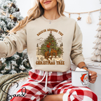 Rockin Around the Christmas Tree Western Gildan 18000 Sweatshirt