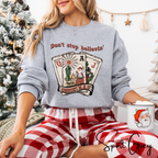 Don't Stop Believing Santa Christmas Gildan 18000 Sweatshirt