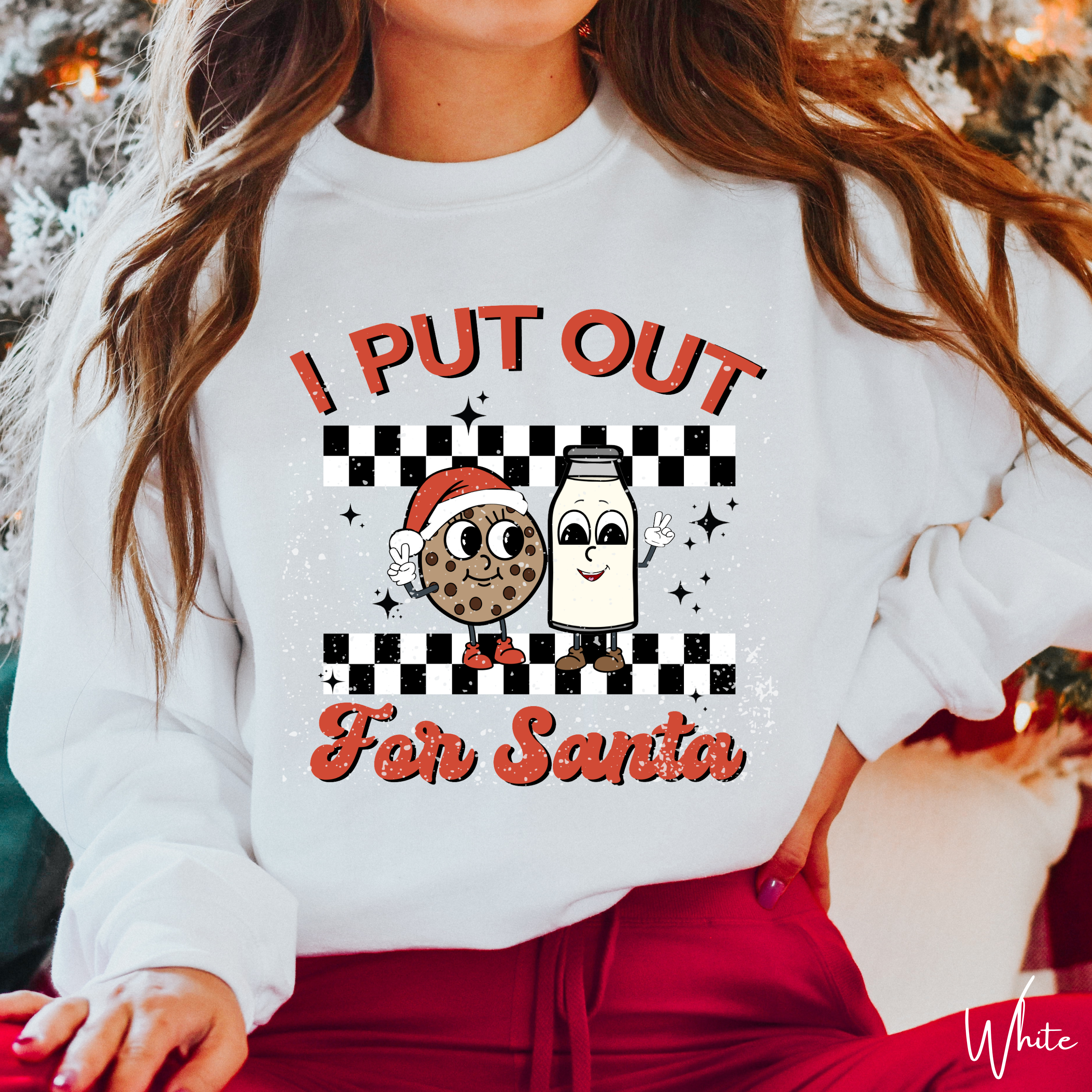 I Put Out For Santa Christmas Gildan 18000 Sweatshirt