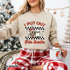 I Put Out For Santa Christmas Gildan 18000 Sweatshirt