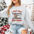 I Put Out For Santa Christmas Gildan 18000 Sweatshirt