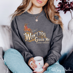 Won't You Guide My Sleigh  Christmas Gildan 18000 Sweatshirt