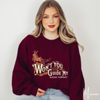 Won't You Guide My Sleigh  Christmas Gildan 18000 Sweatshirt
