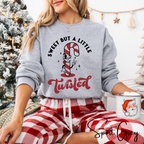 Sweet But a Little Bit Twisted Candy Cane Christmas Gildan 18000 Sweatshirt