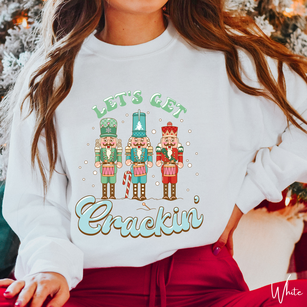 Lets Get Crackin Nutcracker Christmas Gildan 18000 Sweatshirt