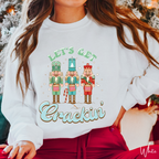 Lets Get Crackin Nutcracker Christmas Gildan 18000 Sweatshirt