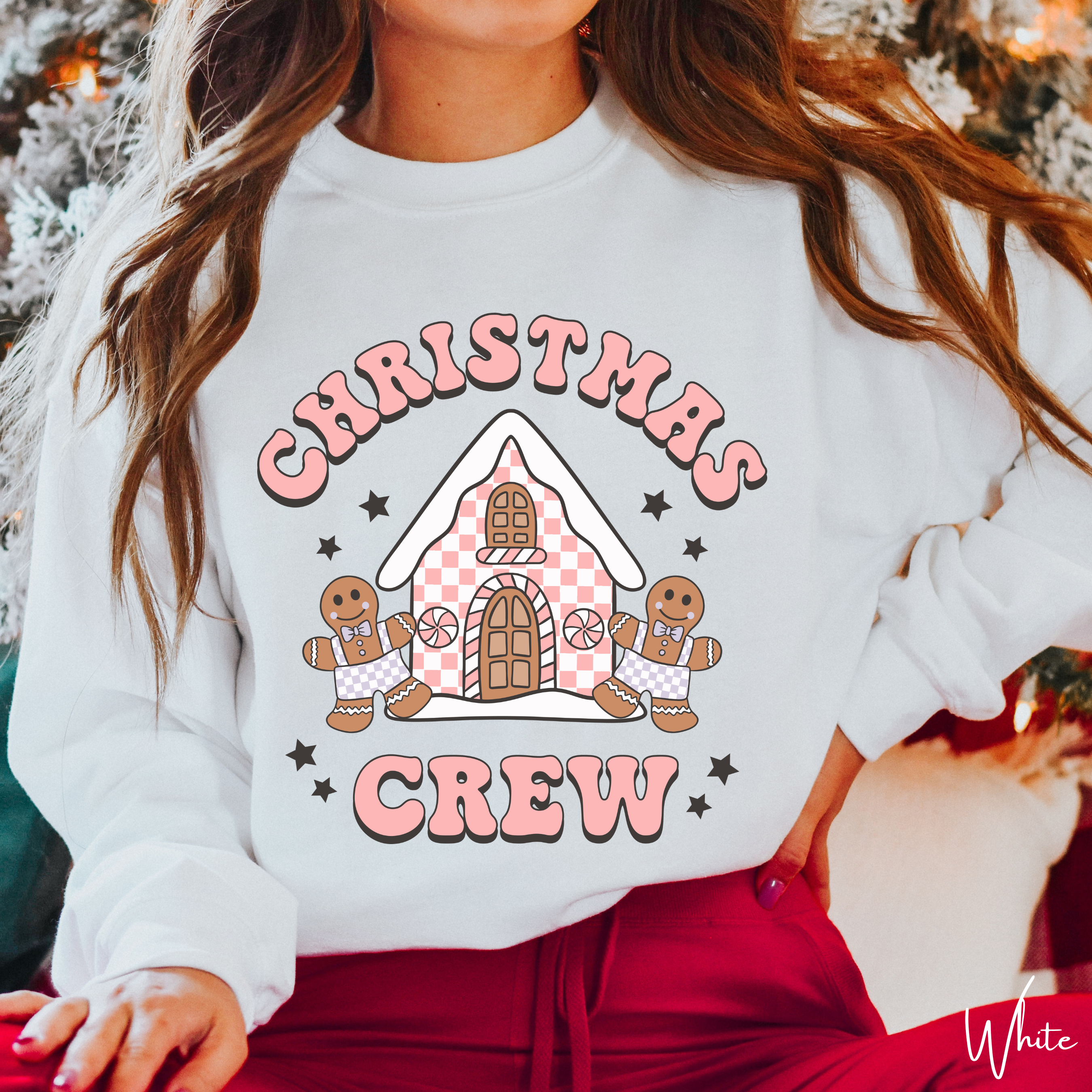 Christmas Crew Gingerbread House Gildan 18000 Sweatshirt