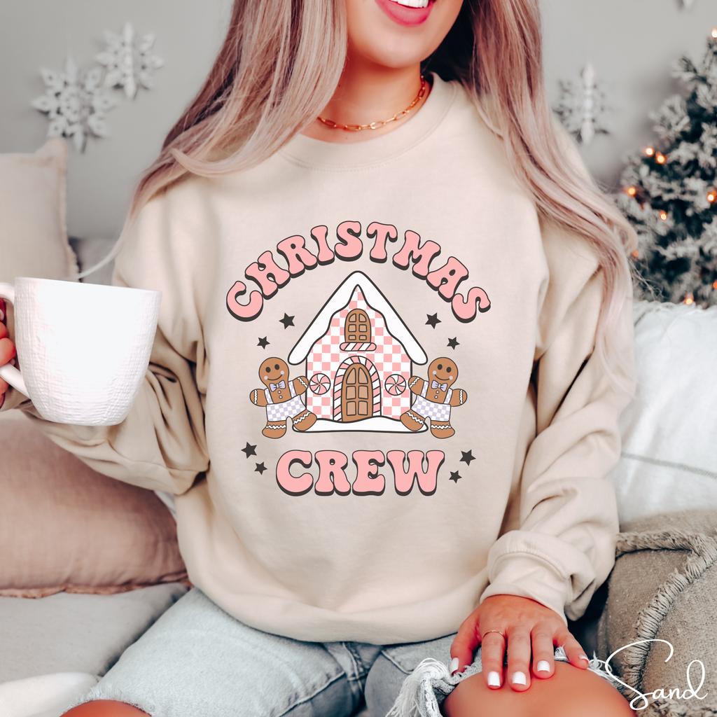 Christmas Crew Gingerbread House Gildan 18000 Sweatshirt