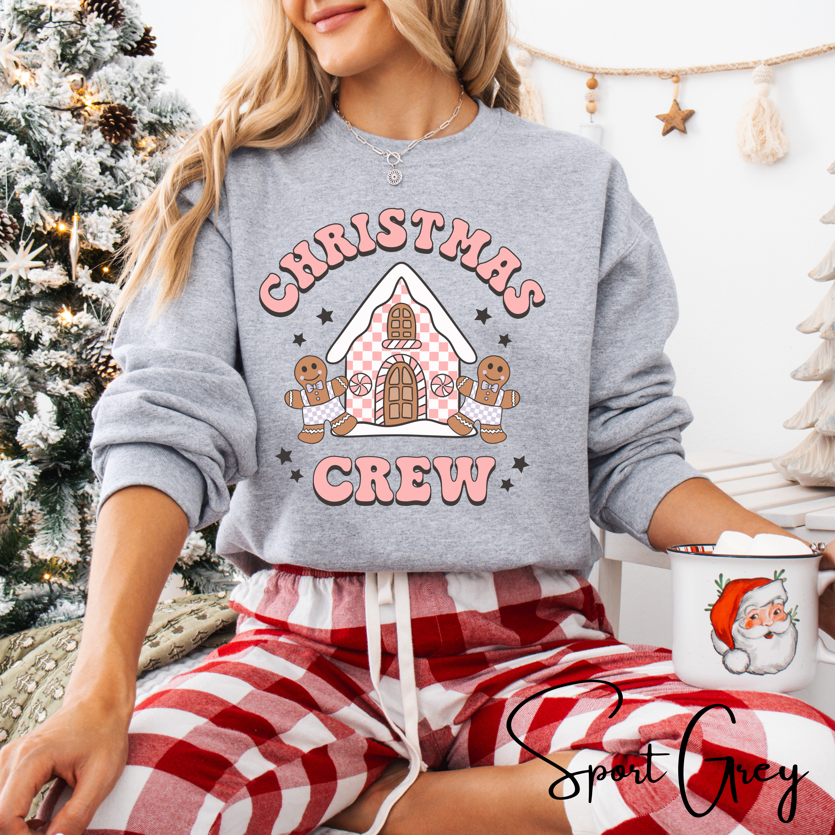 Christmas Crew Gingerbread House Gildan 18000 Sweatshirt