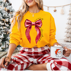 🎀❤️ Merry Christmas Coquette Bow Sweatshirt – Minimal Red Bow Holiday Crewneck • Cute & Cozy Festive Aesthetic