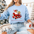 Nostalgic Santa Sweatshirt | Believe in the Magic of Christmas Design Gildan 18000 Sweatshirt