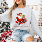 Nostalgic Santa Sweatshirt | Believe in the Magic of Christmas Design Gildan 18000 Sweatshirt