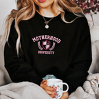 Motherhood University Embroidered Sweatshirt | Mum Life Gildan 18000 Sweatshirt