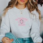 Motherhood University Embroidered Sweatshirt | Mum Life Gildan 18000 Sweatshirt