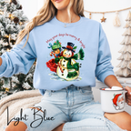 May Your Days Be Merry and Bright Sweatshirt | Vintage Snowman Christmas Gildan 18000 Sweatshirt