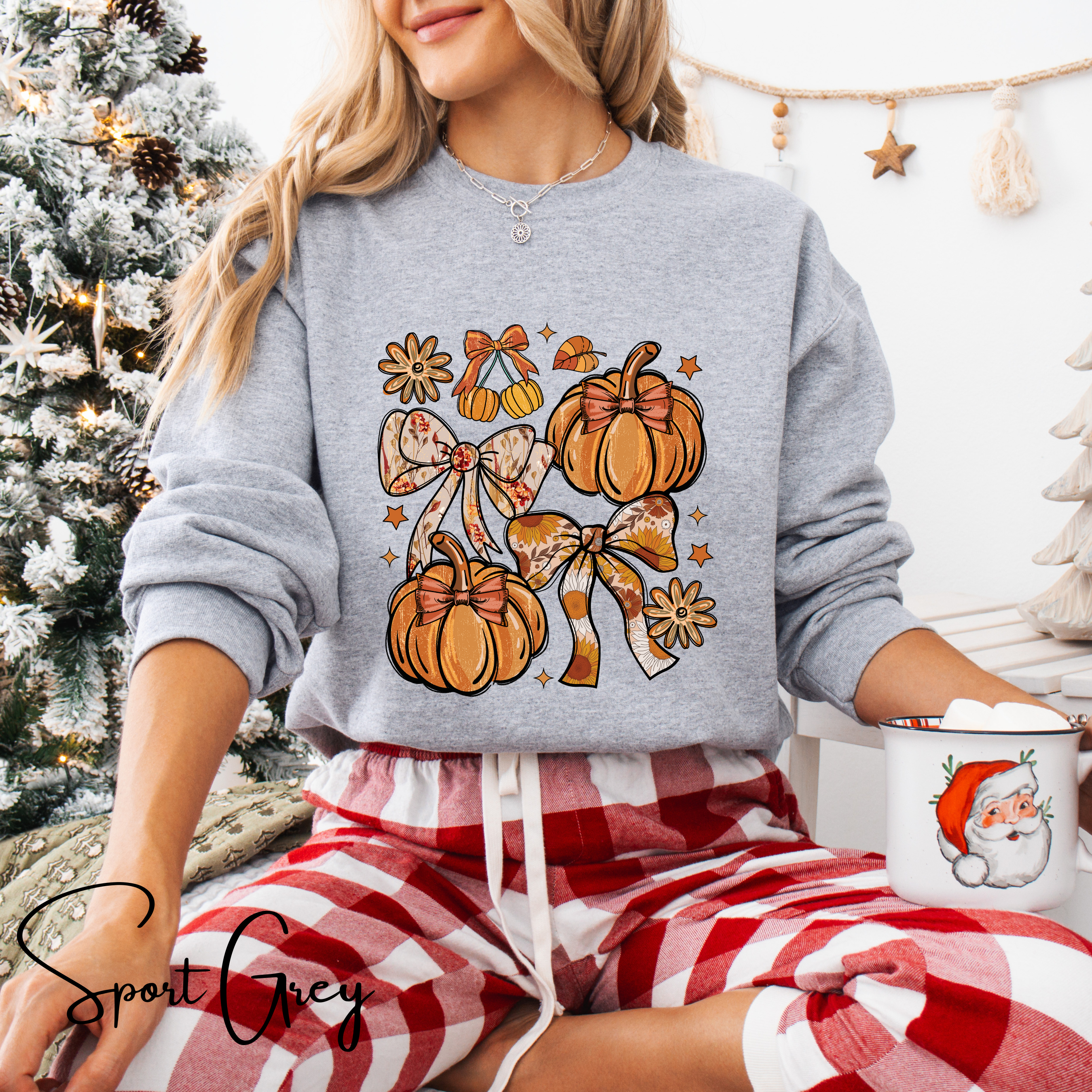 Fall Pumpkin Graphic Tee | Hand-Drawn Thanksgiving Gildan 18000 Sweatshirt
