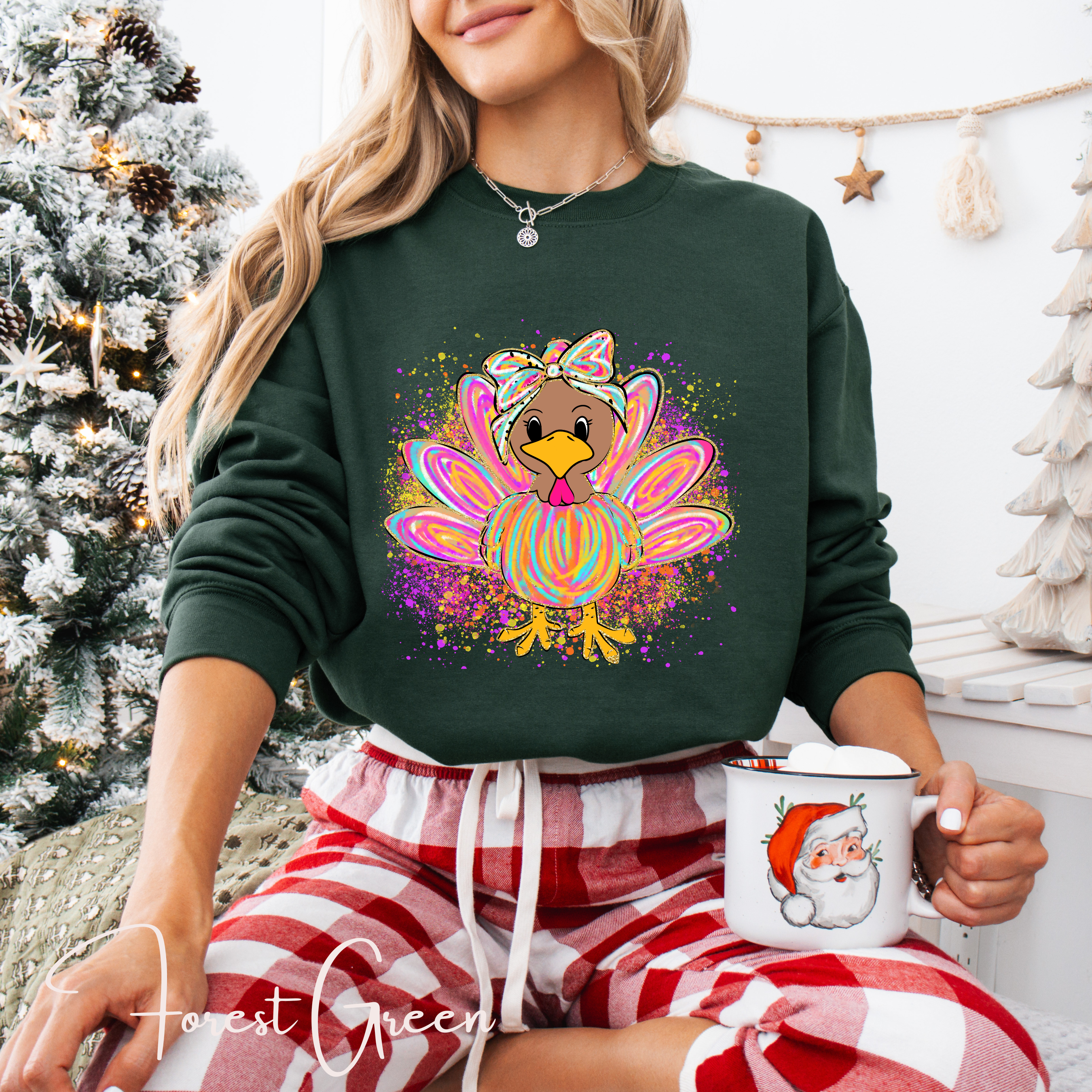 Graffiti Style Turkey Shirt | Thanksgiving Graphic Gildan 18000 Sweatshirt