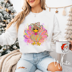 Graffiti Style Turkey Shirt | Thanksgiving Graphic Gildan 18000 Sweatshirt
