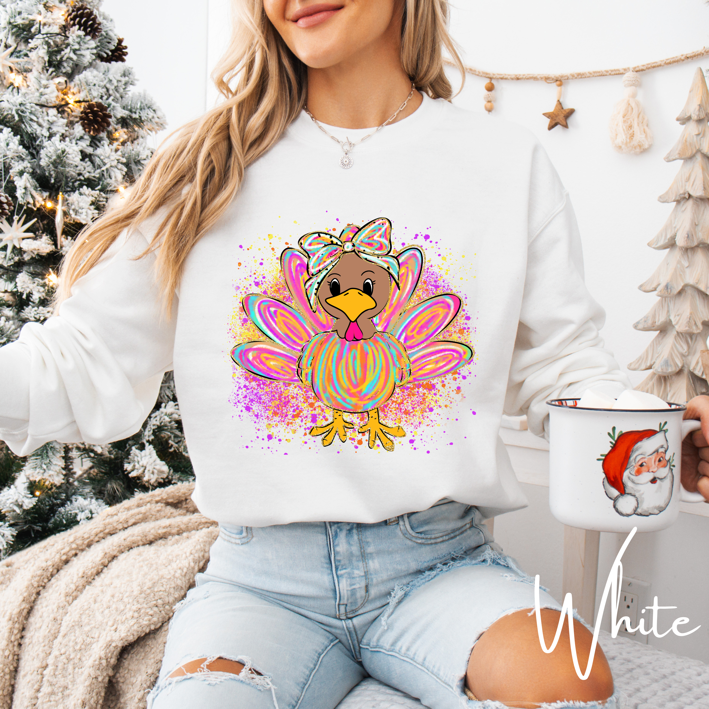 Graffiti Style Turkey Shirt | Thanksgiving Graphic Gildan 18000 Sweatshirt