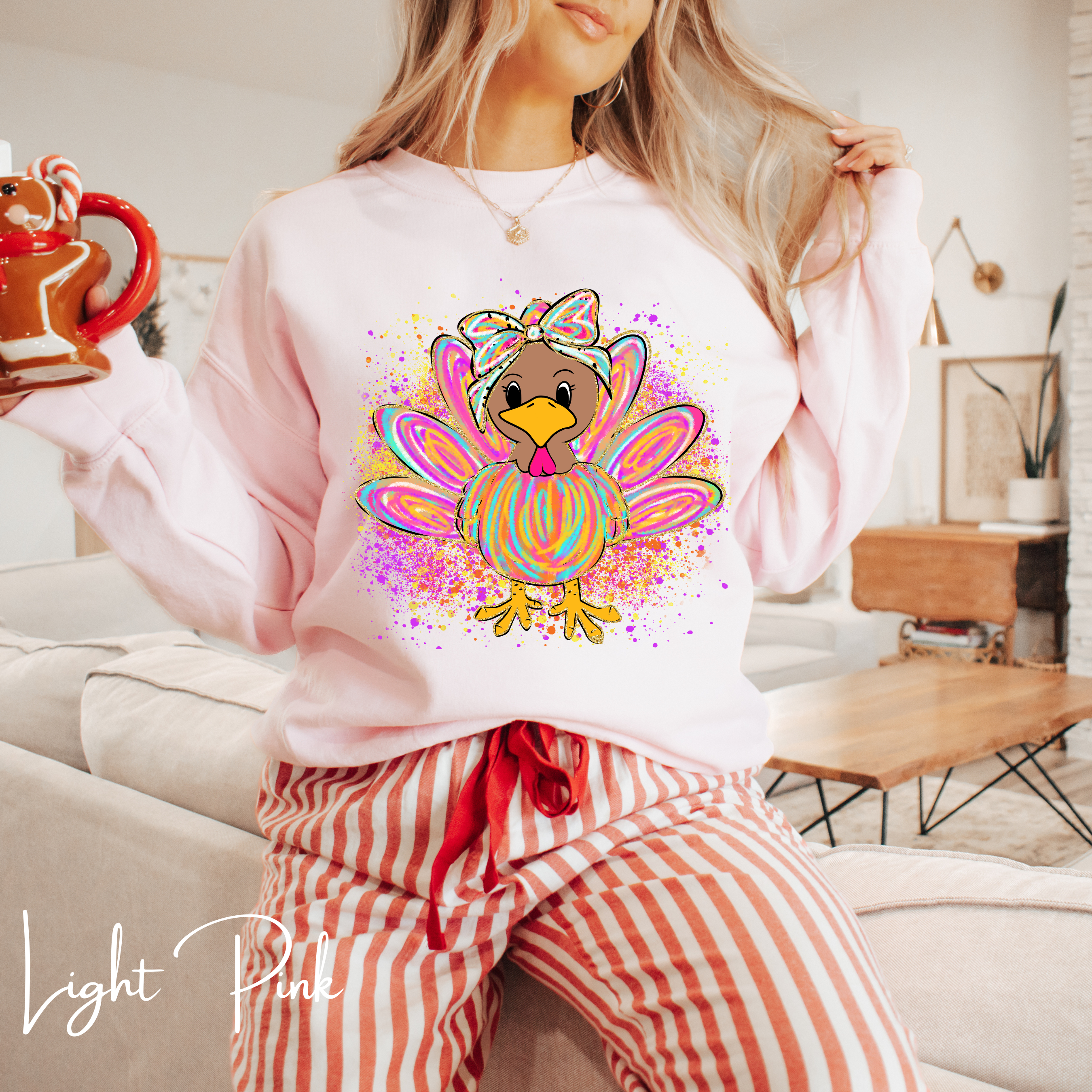 Graffiti Style Turkey Shirt | Thanksgiving Graphic Gildan 18000 Sweatshirt