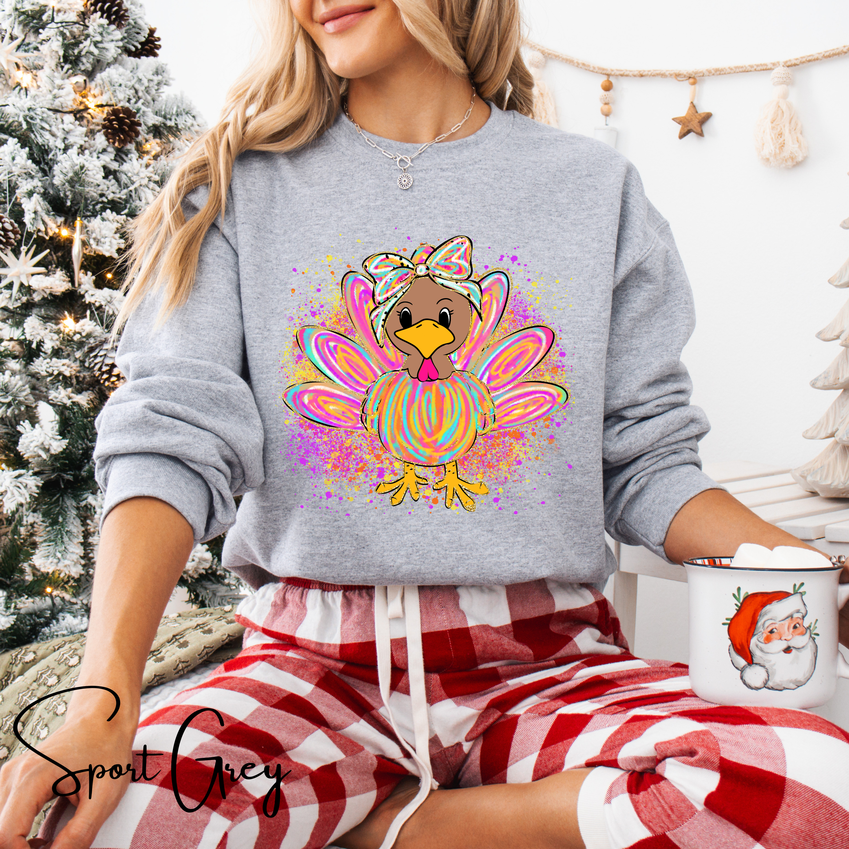 Graffiti Style Turkey Shirt | Thanksgiving Graphic Gildan 18000 Sweatshirt
