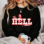 Western Grit Sweatshirt | Vintage Cowgirl “The Hell I Won’t” Graphic Gildan 18000 Sweatshirt
