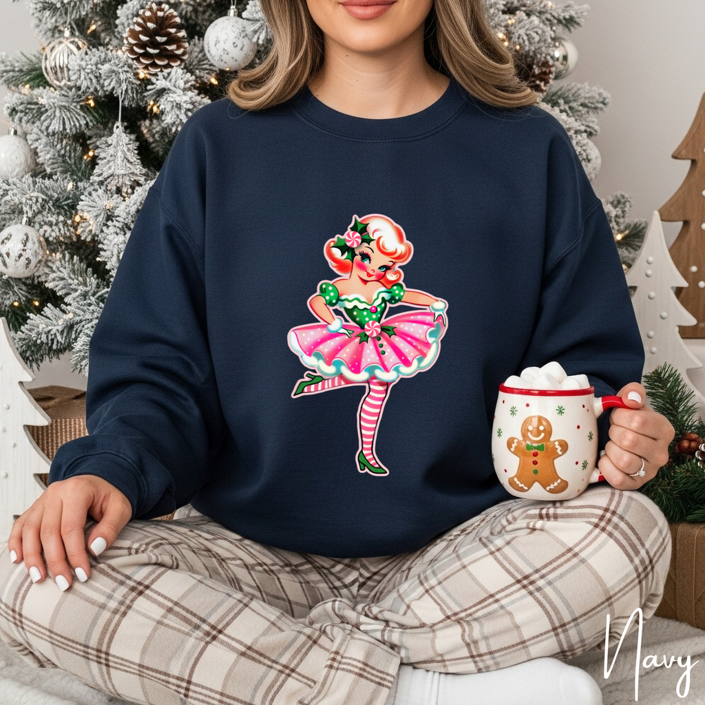 🎀 “Candy Cane Cutie Christmas Sweatshirt” – Gildan 18000 🎀