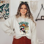 Vintage Rodeo Sweatshirt | Retro Cowboy & Bucking Bull Women’s Crewneck Gildan 18000 Sweatshirt