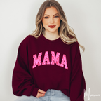 ✨ MAMA Floral Sweatshirt – Gildan 18000 | Cozy Pink Flower Mama Gildan 18000 Crewneck 💗🌸