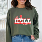 Western Grit Sweatshirt | Vintage Cowgirl “The Hell I Won’t” Graphic Gildan 18000 Sweatshirt