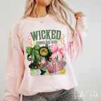 ✨ Wicked “Defying Gravity” Gildan 18000 Sweatshirt 🌙💚💗 | Magical Coquette Front & Back Design 🧙‍♀️🎀